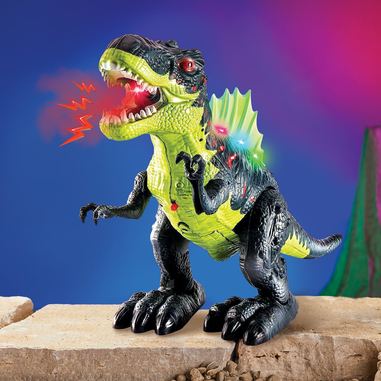 Collections Etc Fire Breathing LED Lighted T-Rex Dinosaur Toy